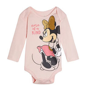 Disney Baby Girls Long Sleeve Minnie Mouse Bodysuit - 12M‎